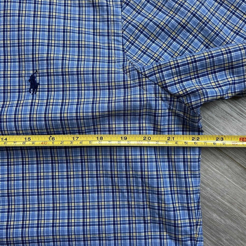 Polo Ralph Lauren Classic Fit Dress Shirt 15.5 32/33 Graph Check Blues & Navy - Picture 8 of 12